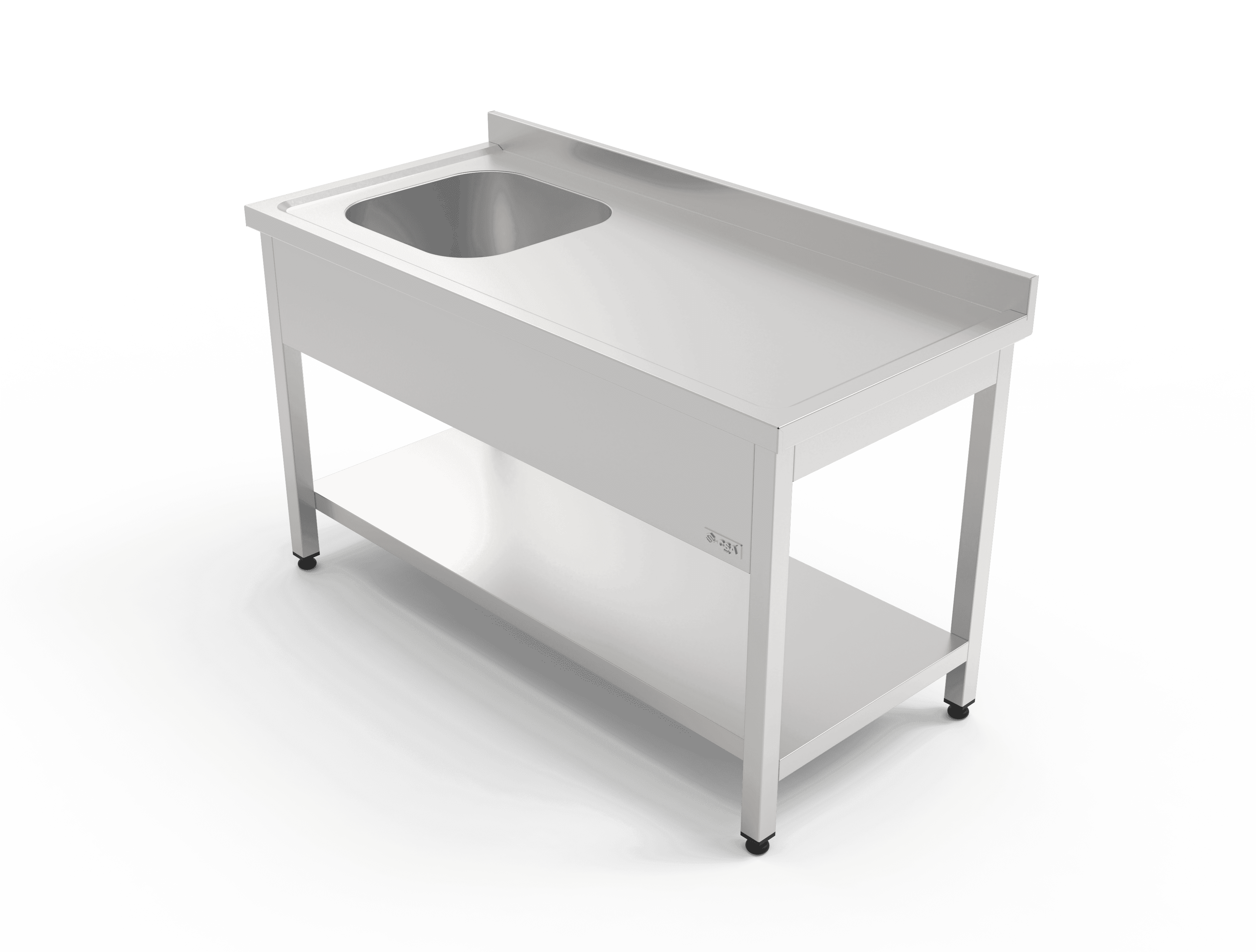 Taban Raflı Tek Evyeli Tezgah