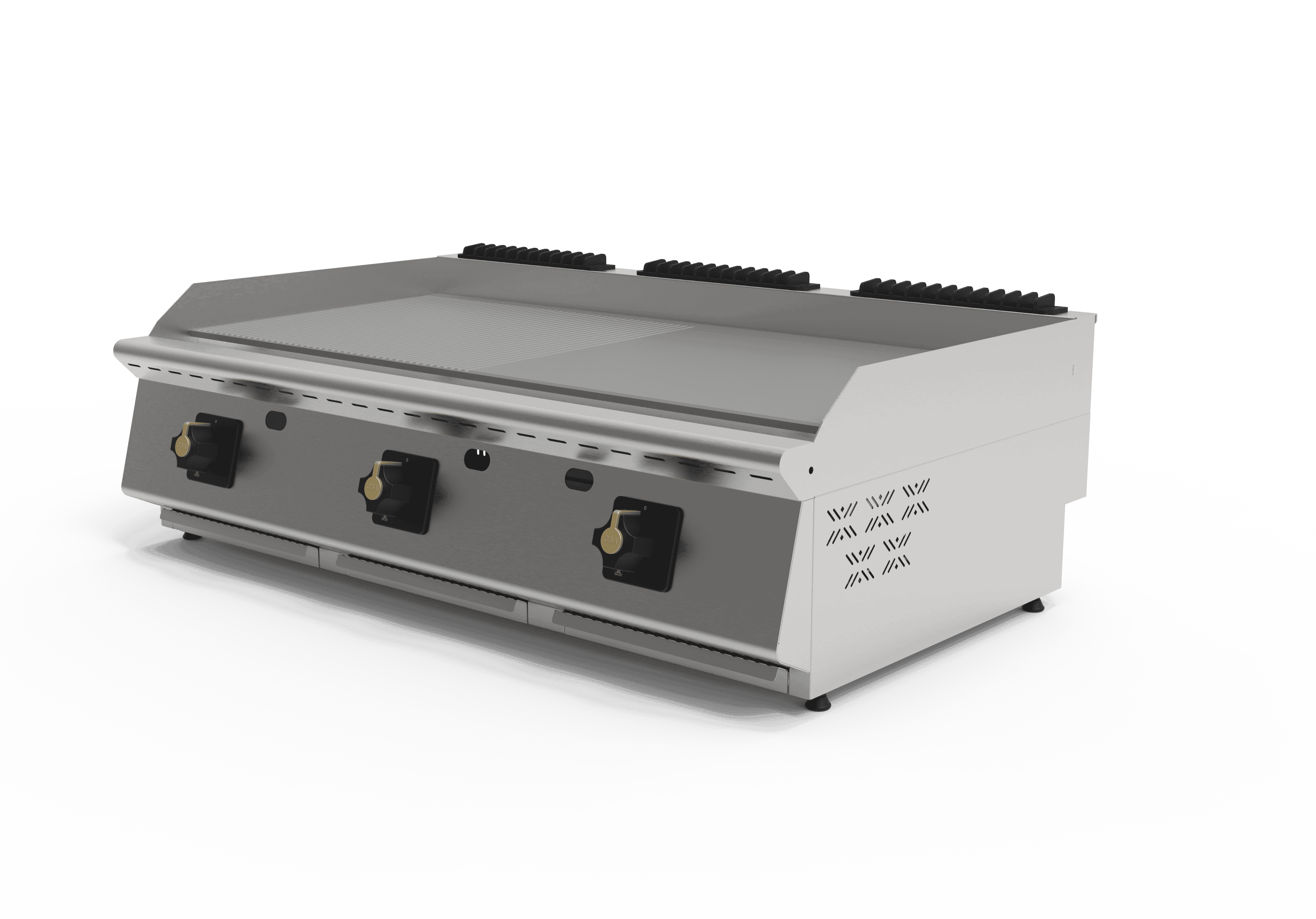 Üç Hazneli Gazlı Yarı Kanallı Izgara